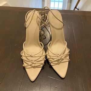 Pointy Toe Lace Up Heels